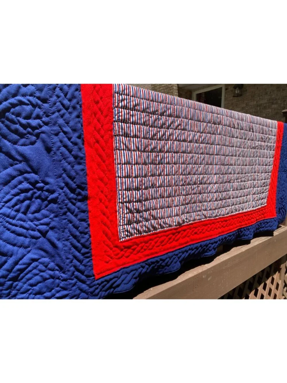 Handquilted Patriotic Americana Quilt 94